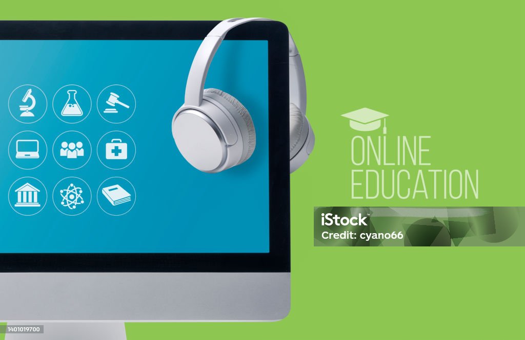 Elearning Computer Screen Online Learning Platform On Computer Screen Stock Photo - Download ...