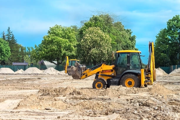 istock Special equipment for road repair. Road construction. Front and universal loaders. 1401020534
