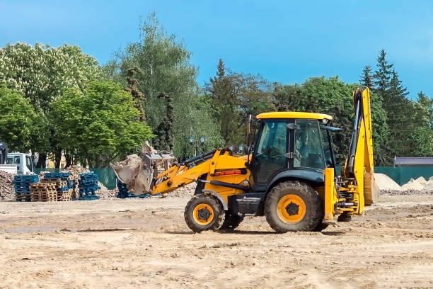 istock Special equipment for road repair. Road construction. Front and universal loaders. 1401020537