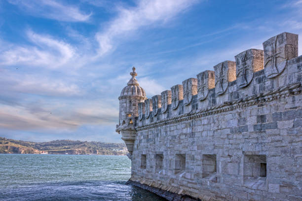 Holidays in Portugal - Belem Tower on the bank of the Tagus River in Lisbon