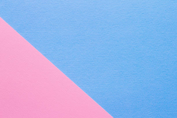 istock Blue and light pink pastel paper background for desig, copy space 1401023377