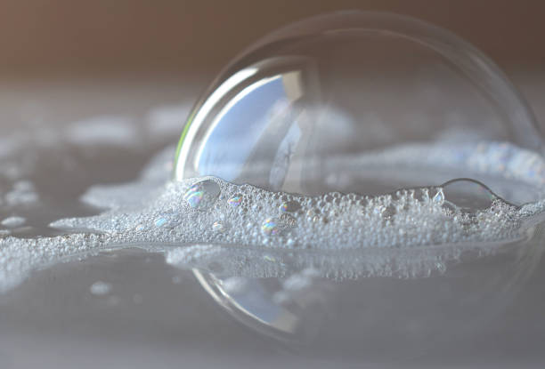 istock a beautiful soap bubble around the soap foam. beautiful background 1401023593