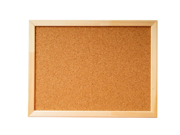 istock Blank cork note board with wooden frame isolated on white background 1401028557