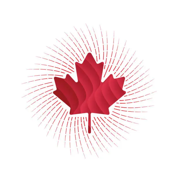 Vector illustration of Maple leaf icon. Canadian symbol. Vector illustration. Stock illustration