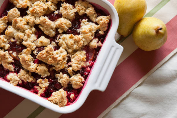 istock Cranberry and Pear Crumble, Crisp, Cobbler, Dessert 1401045236