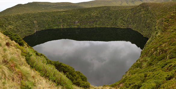 Caldeira Negra is one of the deepest lagoons from Flores Island, Azores.