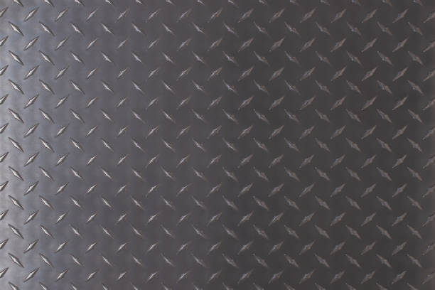 istock dark metal background, steel texture with diamond print. 1401047454