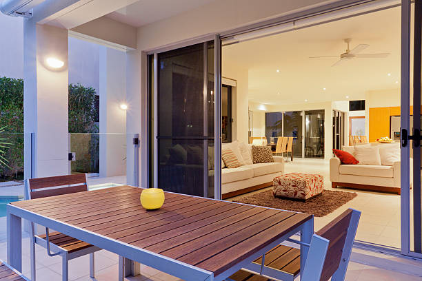 istock Modern backyard and living room 140106630