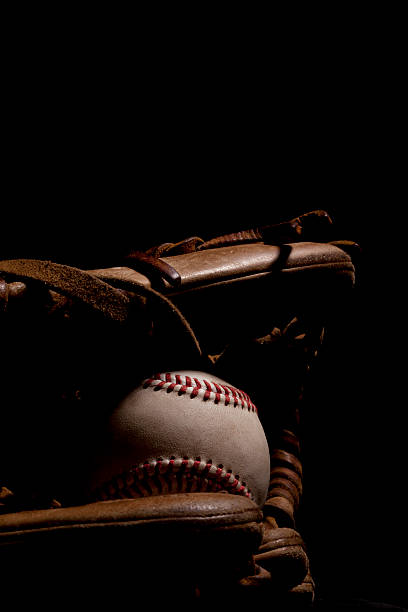 Old Mitt and Baseball stock photo