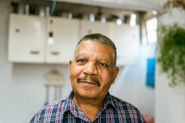 istock Portrait of an elderly man at home 1401076432