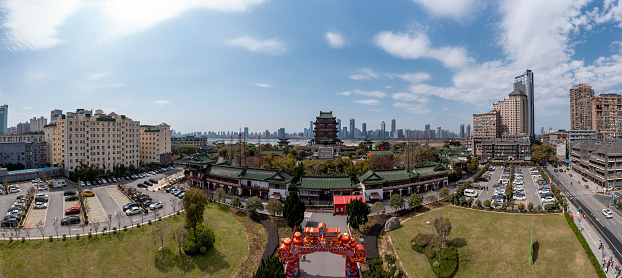 The architectural scenery of Tengwang Pavilion in Nanchang, Jiangxi