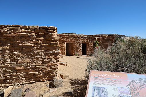 5-14-2022: Torrey, Utah: Archaaelogical site at Ansazi State Park in Utah