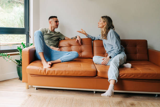 istock Boyfriend and girlfriend fight in relationship crisis. 1401092155