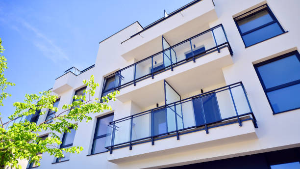 istock Urban residential architecture close to nature. 1401094673