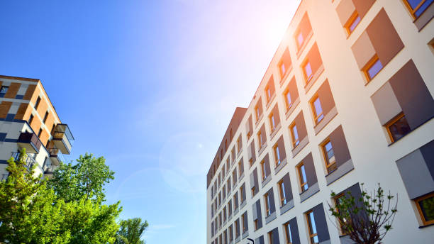 istock Urban residential architecture close to nature. 1401094707