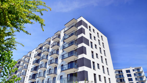 istock Urban residential architecture close to nature. 1401094849