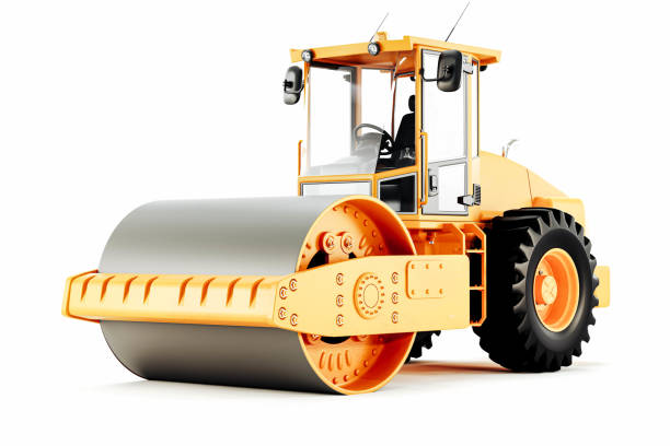 A smooth drum roller is a type of heavy construction equipment used to compact soil, asphalt, and other materials.