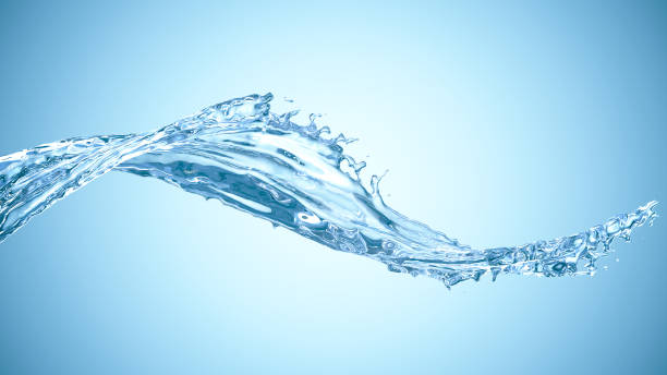 acqua che scorre - liquido, freschezza, movimento orizzontale, luminoso - flowing water foto e immagini stock