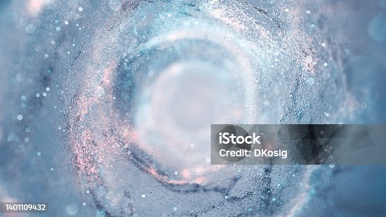 istock Glittering Particle Swirl - Water, Ice, Snow, Abstract Background 1401109432
