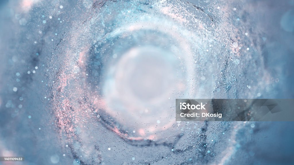 Glittering Particle Swirl - Water, Ice, Snow, Abstract Background Digitally generated background image. Perfectly usable for a wide range of topics. Water Stock Photo
