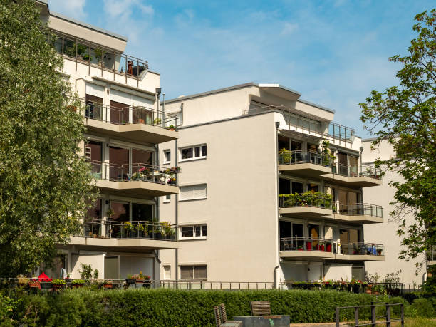 istock Facade of new buildings. 1401113133