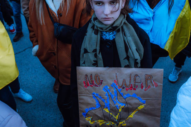 istock Ukrainian teenager, with tired, exhausted expression, is against war 1401120419