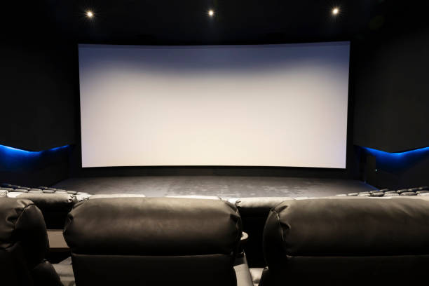 istock empty cinema hall before the movie. 1401128323