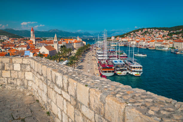 istock Trogir old town and harbor view from the terrace, Croatia 1401130926