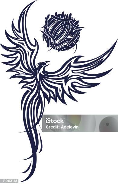 Ilustración de Tatuaje De Phoenix y más Vectores Libres de Derechos de Fénix - Fénix, Tatuaje, Vector