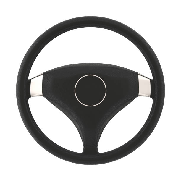 istock Steering wheel on white background. Isolated 3D illustration 1401139693