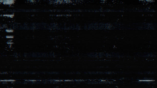 istock Glitch noise static television VFX pack. Visual video effects stripes background, CRT tv screen no signal glitch effect 1401141392