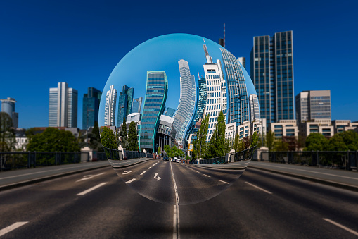 skyline of Frankfurt in Germany