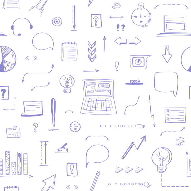 istock Seamless vector pattern for running business concepts and strategies. Wallpapers for startup creatives. 1401143378