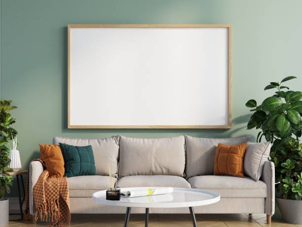 istock picture frame in living room interior 1401145793