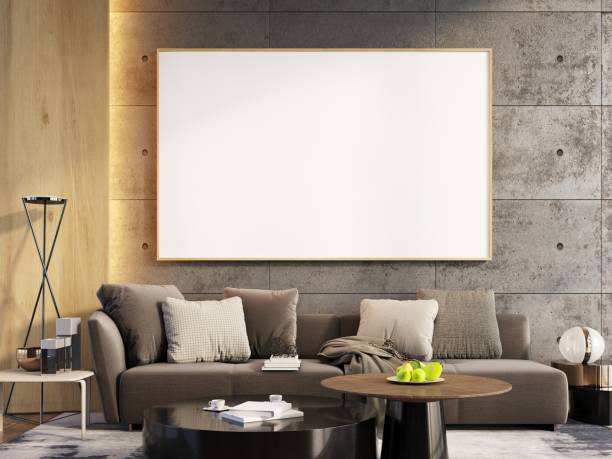istock picture frame in living room interior 1401145802