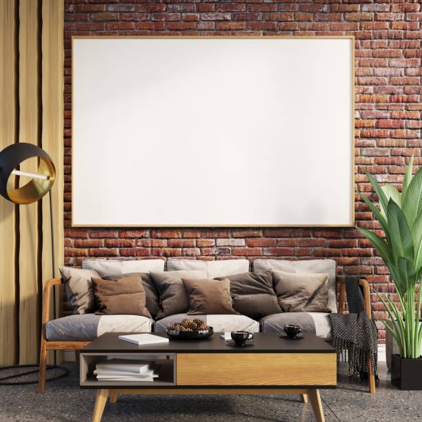 istock picture frame in living room interior 1401145803