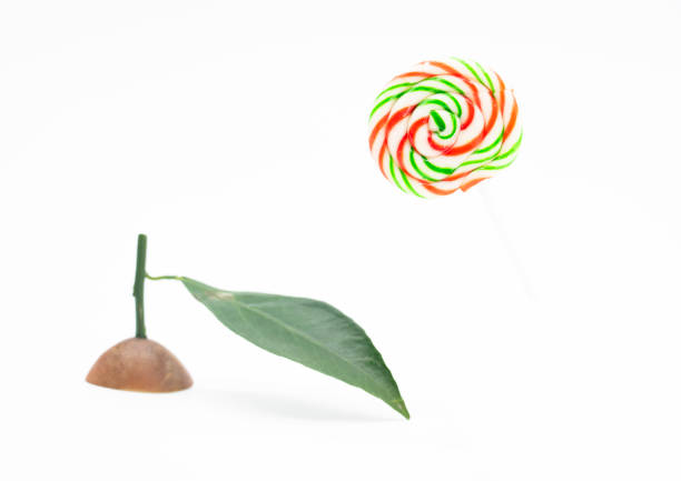 Colorful sweet stick on the white background