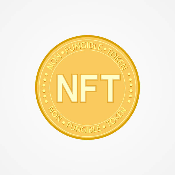 istock Non-fungible token (NFT) golden coin. Digital crypto currency icon. 1401150033