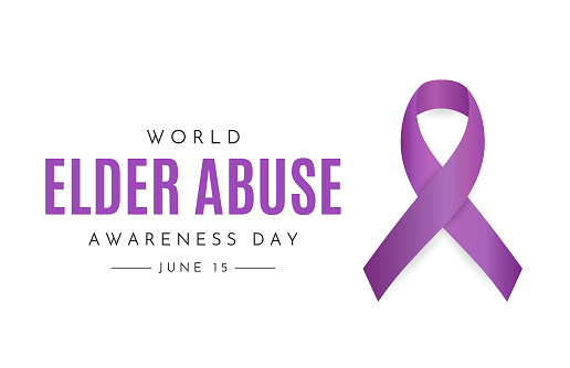 World Elder Abuse Awareness Day card, June 15. Vector illustration. EPS10