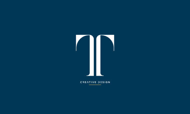 tt, t абстрактные буквы роскошные инициалы логотип монограмма - letter t stock illustrations