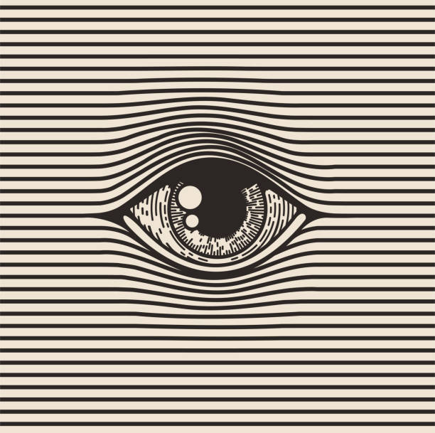 ilustrações de stock, clip art, desenhos animados e ícones de spy eye vintage styled engraving illustration. vector illustration - an all seeing eye