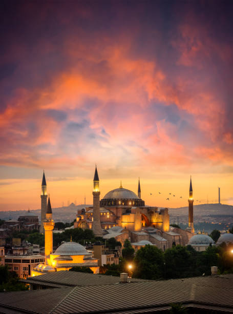 istock Hagia Sophia and beautiful sky 1401154284