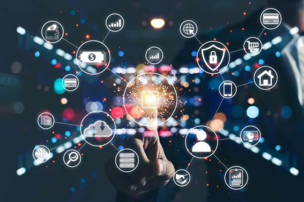istock Digital transformation technology strategy,the transformation of ideas and the adoption of technology in business in the digital age, enhancing global business capabilities. 1401155318