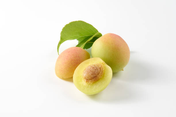 istock Japanese apricot fruit on a white background 1401156512