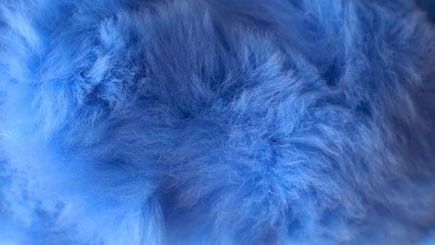 istock Blue faux fur. long pile 1401157207