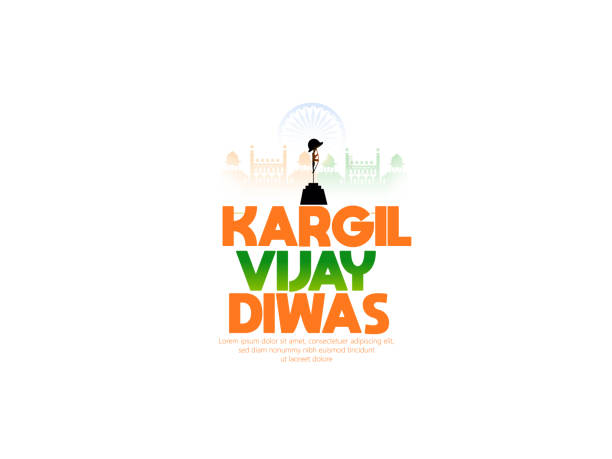 illustrazioni stock, clip art, cartoni animati e icone di tendenza di kargil vijay diwas, amar jyoti - kargil