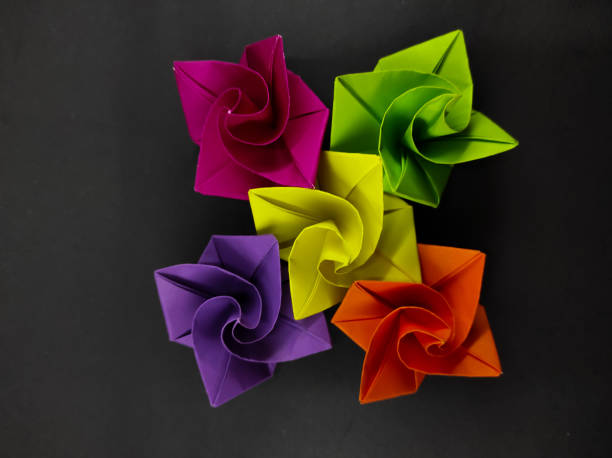 istock Paper rose - stock photo 1401160303
