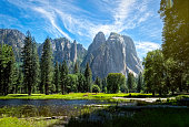 Summer landscape in Yosemite Valley, California