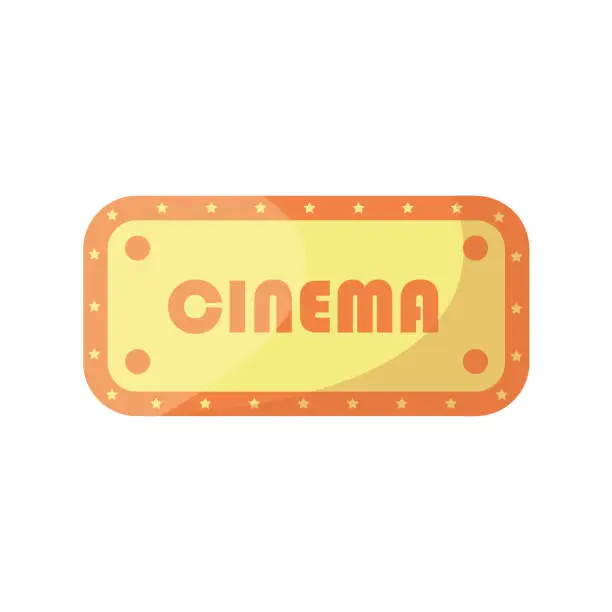 Vector illustration of cinema sign