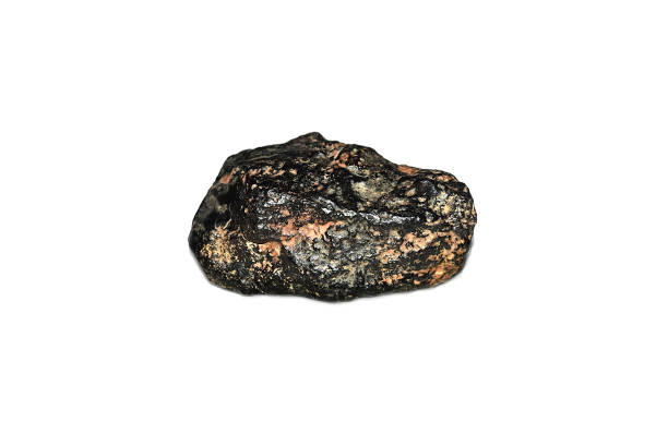 istock Iron Meteorite Tsenkher found in Mongolia on white background 1401168403